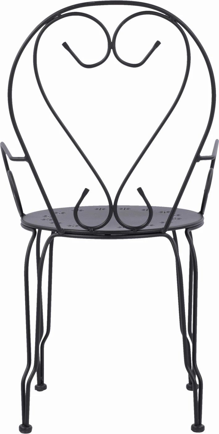 Karrige metalike Amore, ngjyrë e zezë, FH5008.11, 49x48x90 cm