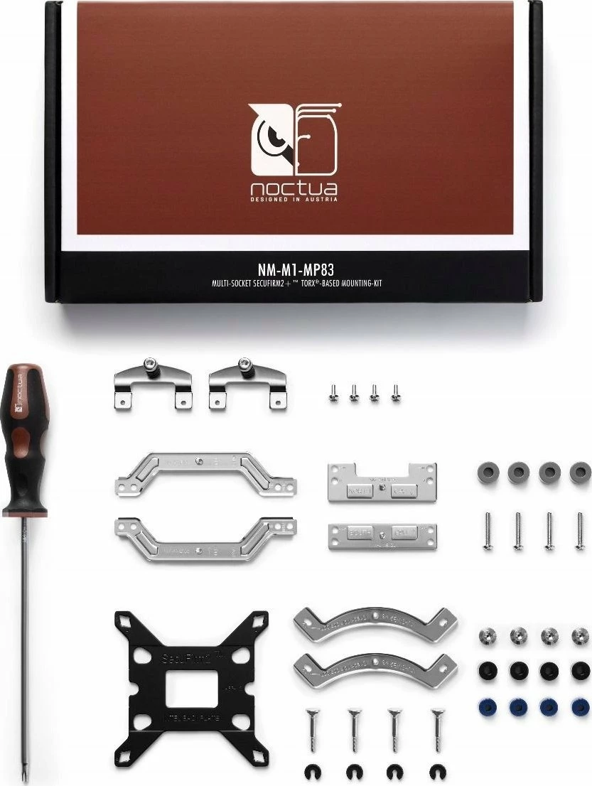 Kit montimi Noctua NM-M1-MP83 për soketa Intel LGA1851/1150/1151/1155/1156, argjendtë