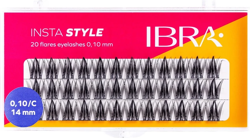Grup qerpikësh Ibra Insta Style 14mm për femra, e zezë, 1 copë