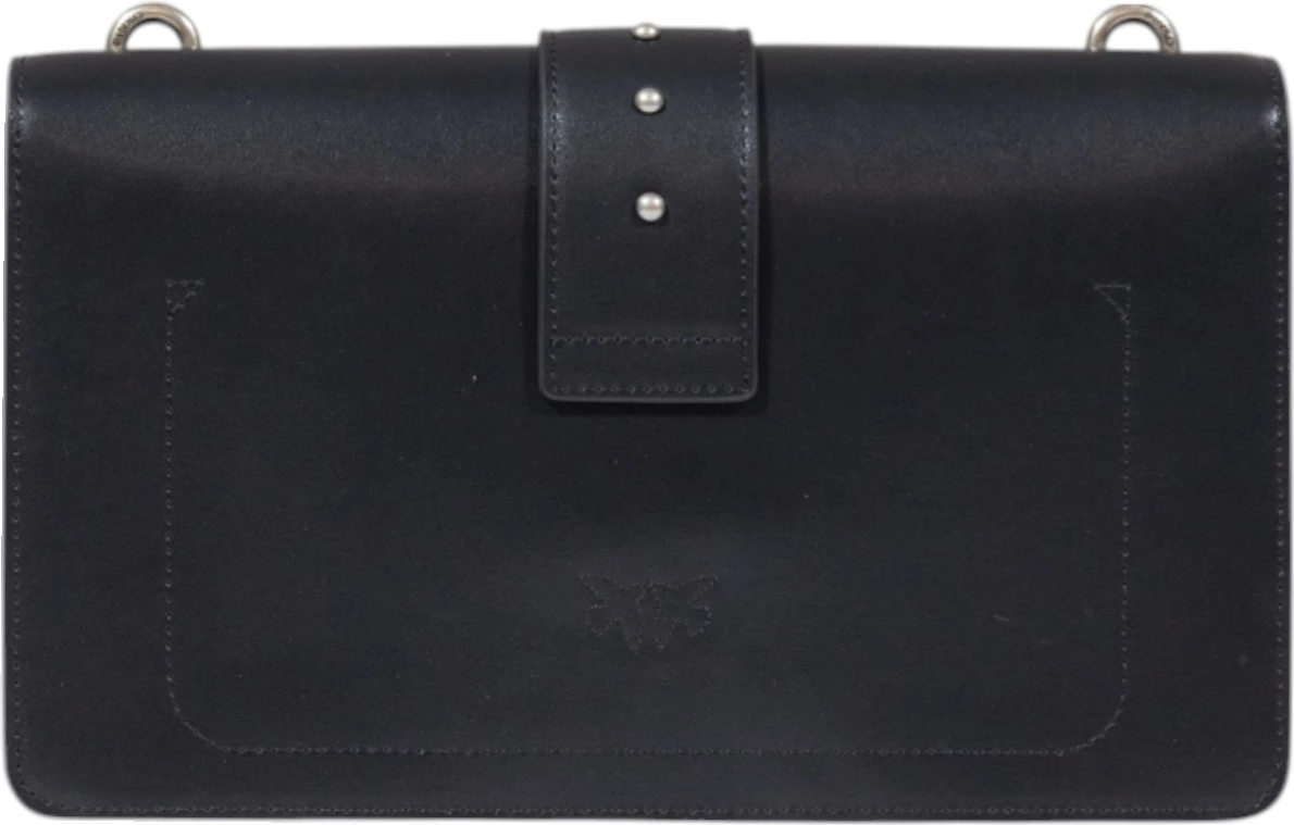 Çantë krahu Pinko Love One Classic ST. CL Vitello 105857, e zezë/argjend