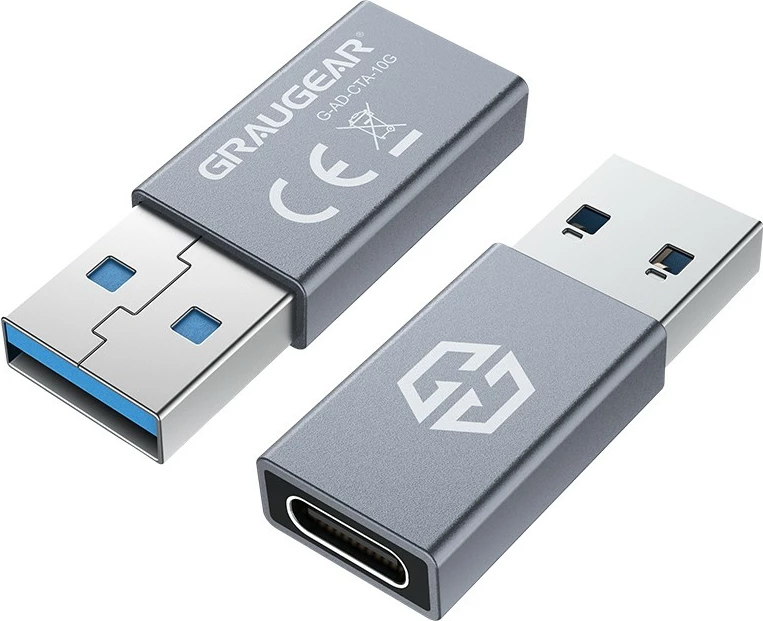 Adapter USB 3.2 GrauGear, Type-C në Type-A, 10 Gbit/s, argjendtë