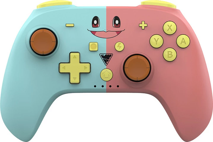 Gamepad DragonShock PopTop, wireless Bluetooth, për Nintendo Switch dhe PC, Turbo, 6-axis Gyro, Blue/Pink