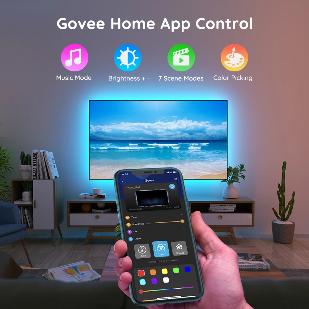 Shirit LED RGB për TV, Govee, TV Backlight 46-60", 4x75 cm