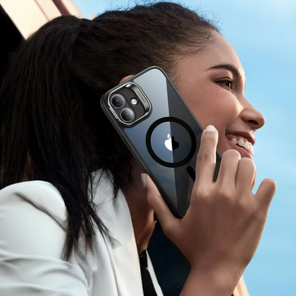 Mbështjellës ESR Classic Hybrid Kickstand HaloLock MagSafe për iPhone 16 Plus, me xham të temperuar, Zi