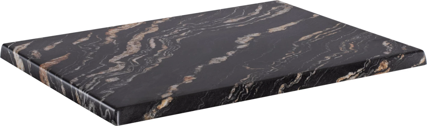 Sipërfaqe tavoline drejtkëndore, ngjyrë mermeri zi-ari, FH5630.15, 120x80cm