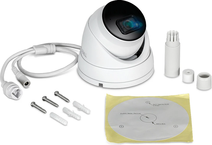 Kamerë sigurie IP TRENDnet TV-IP1515PI, 5MP, PoE, IR 30m, MicroSD, e bardhë