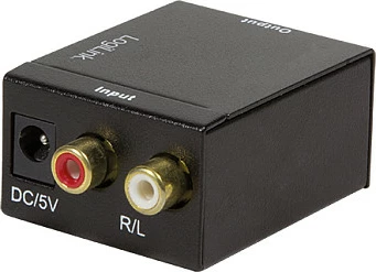 Konvertues audio LogiLink, analog në digital SPDIF/COAX, i zi