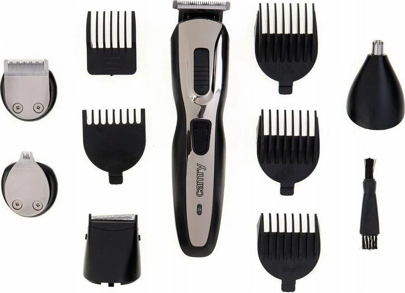 Trimmer multifunksional Camry CR 2921, 48W, 5 koka + 5 shtojca, me bazë karikimi, bateri, i zi