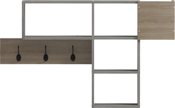 Raft muri Wenia, pamje sonoma dhe mermeri bezhë, 99.5x15x61cm