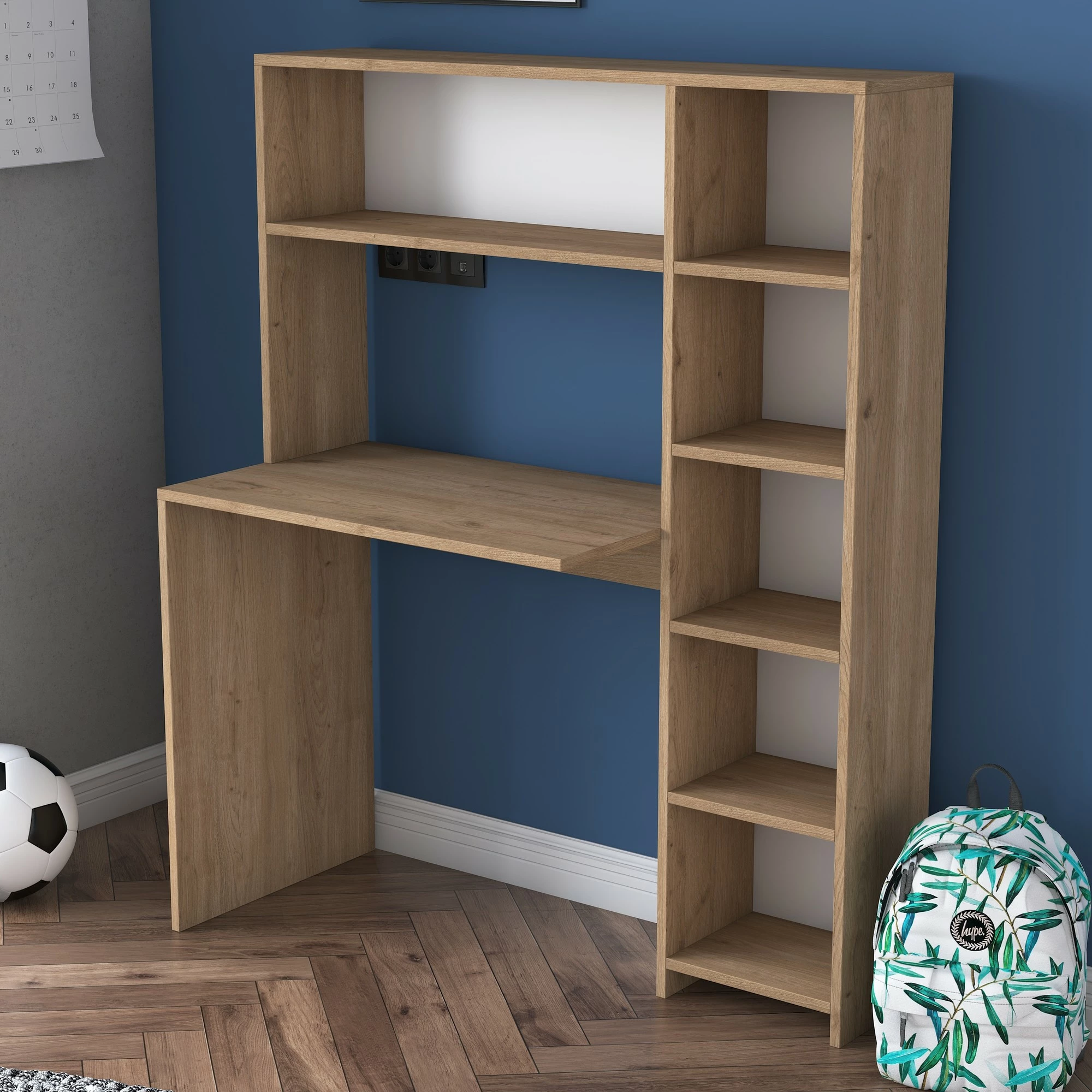 Tavolinë studimi Hanah Home, HA104 - 2025, ngjyrë lisi