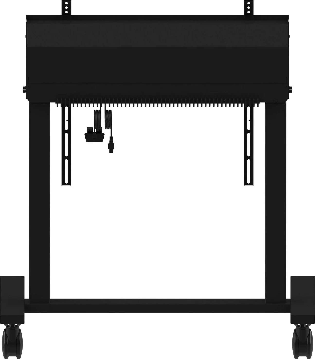 Stativ dyshemeje me rrota iiyama Rollwagen, VESA 800x600, rregullim elektrik lartësie 850-1800mm, 55"-105", 120kg, i zi