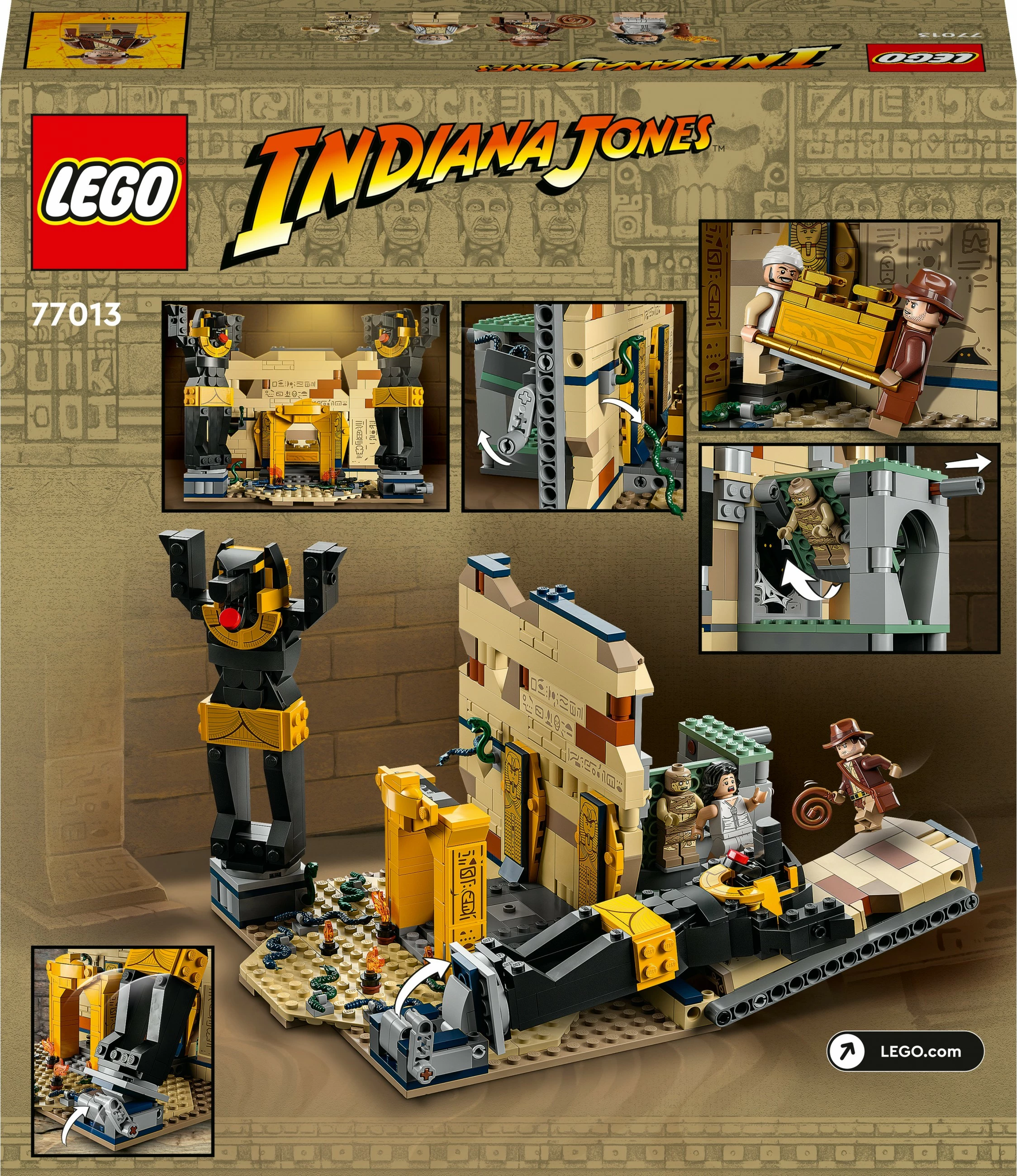 Set ndërtimi LEGO Indiana Jones 77013, Escape from the Lost Tomb, shumëngjyrësh