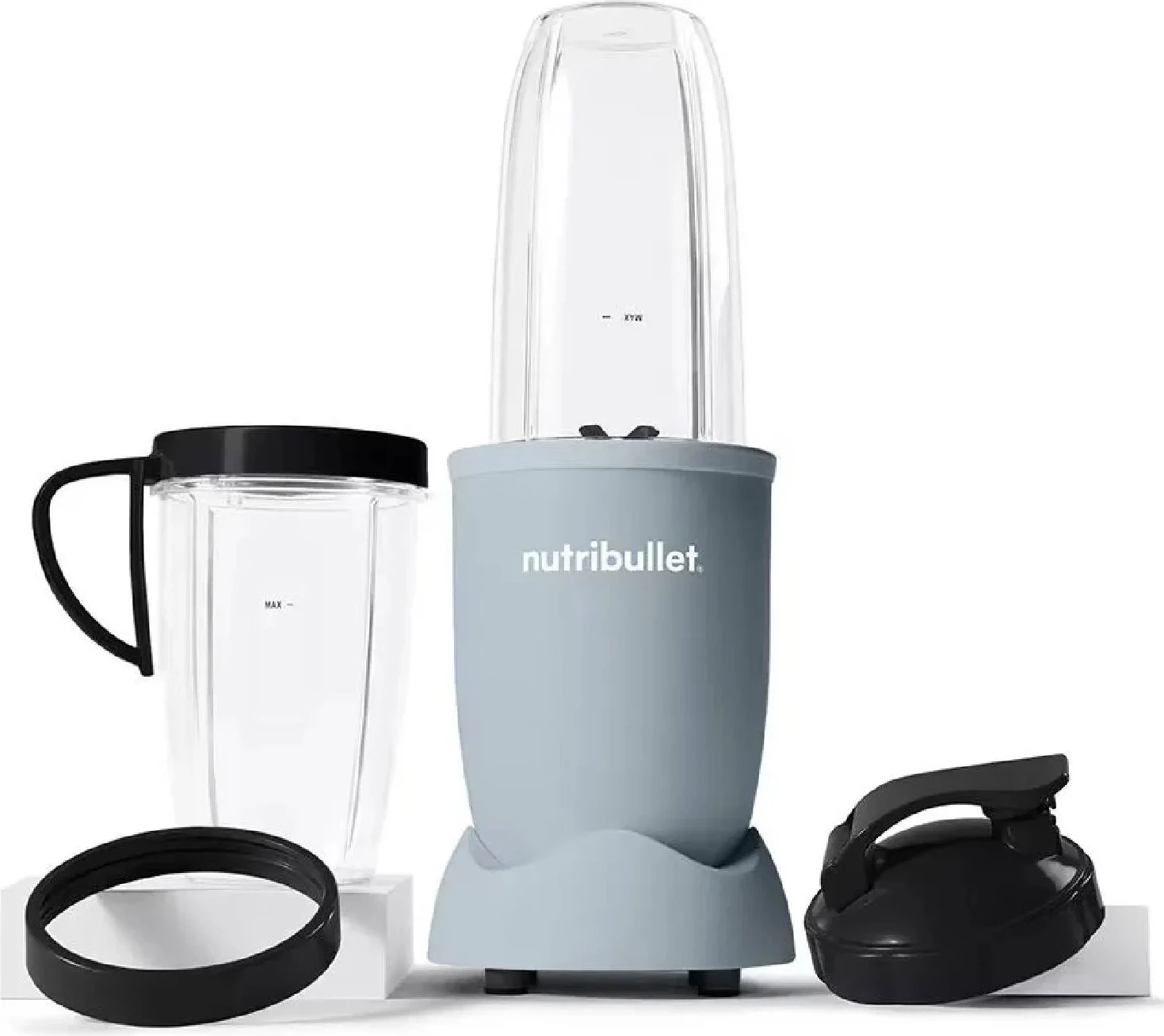 Blender NutriBullet NB907MASL PRO 900W 946 ml, set me 2 gota + kapak To-Go, blu