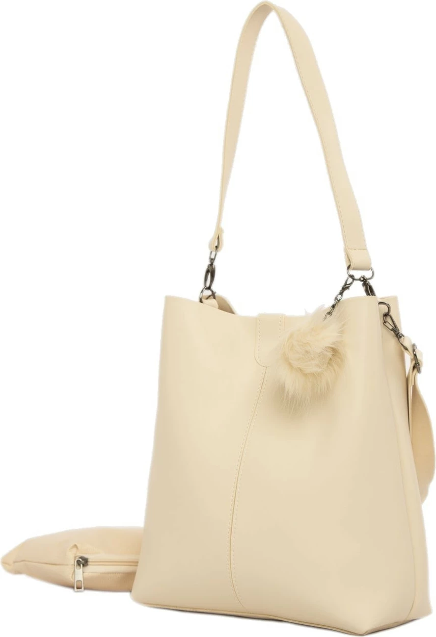 Çantë krahu Zoozie Bags, krem, 32x30x10cm