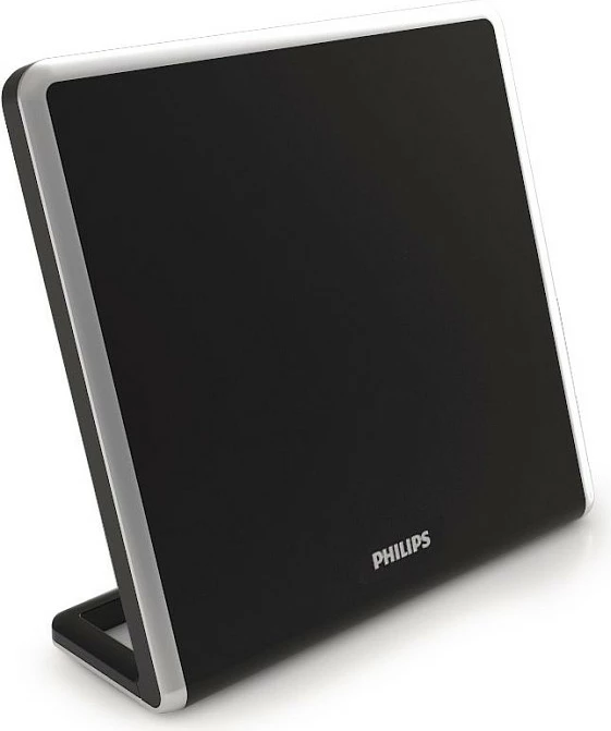 Antena digjitale TV Philips SDV7220/12, 49 dBi, kabllo 1.8 m, Coax, e zezë
