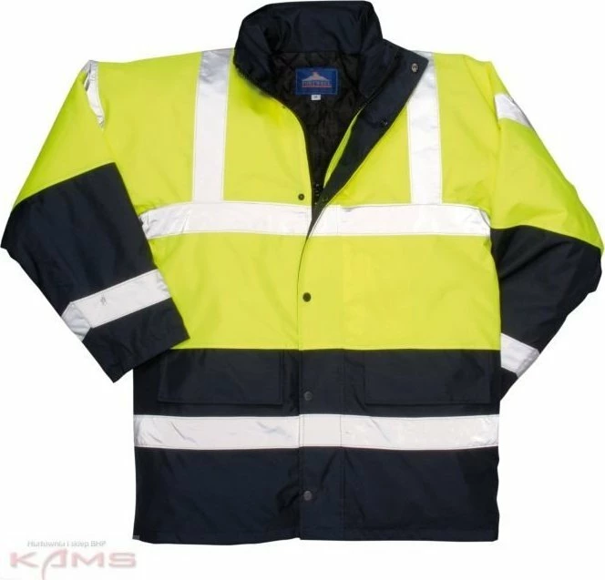 Xhaketë pune reflektuese Portwest S466, dyngjyrëshe, EN471/EN343/EN342, madhësia S, verdhë-zi