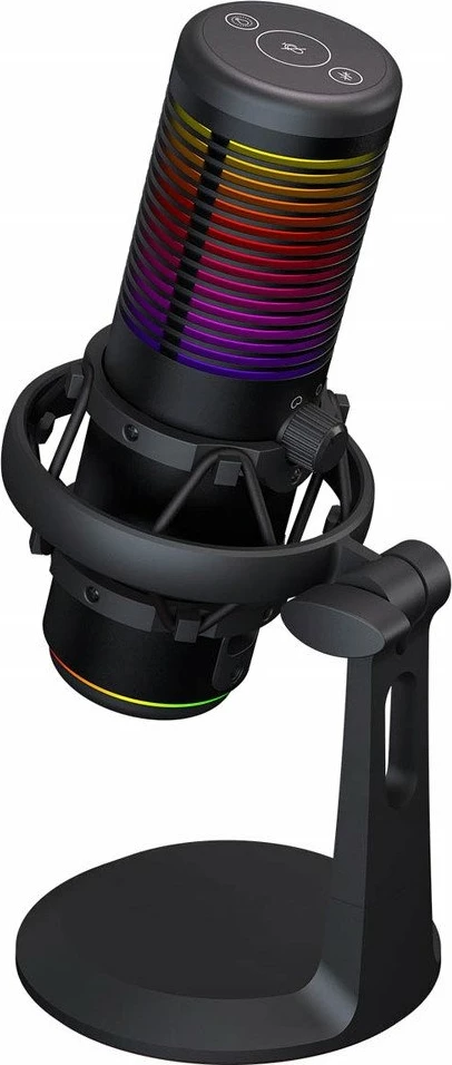 Mikrofon Rampage Bemol RGB USB-C/3.5mm, me tripod & shock mount, i zi