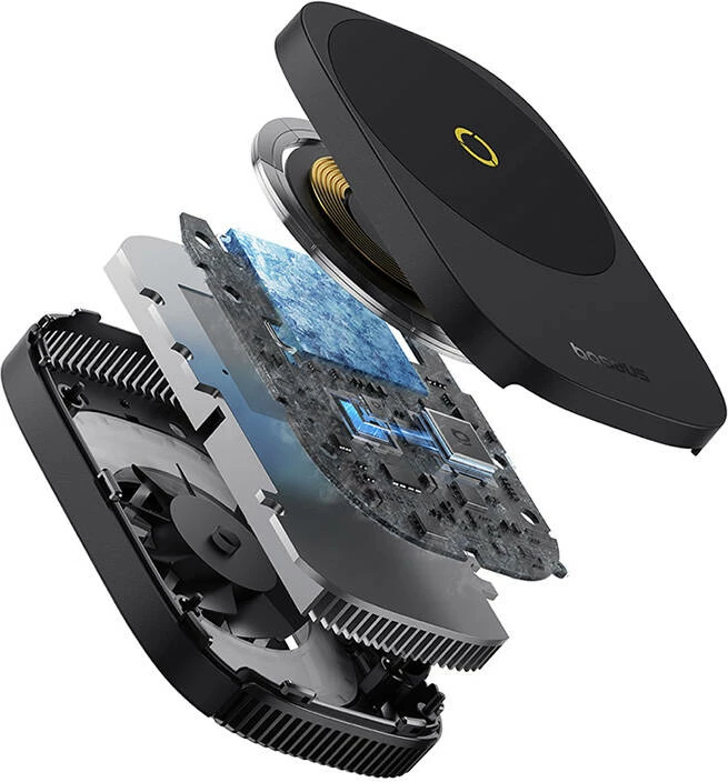 Mbajtës me ftohje dhe karikim wireless Baseus MagPro II Ultra-Thin, i zi