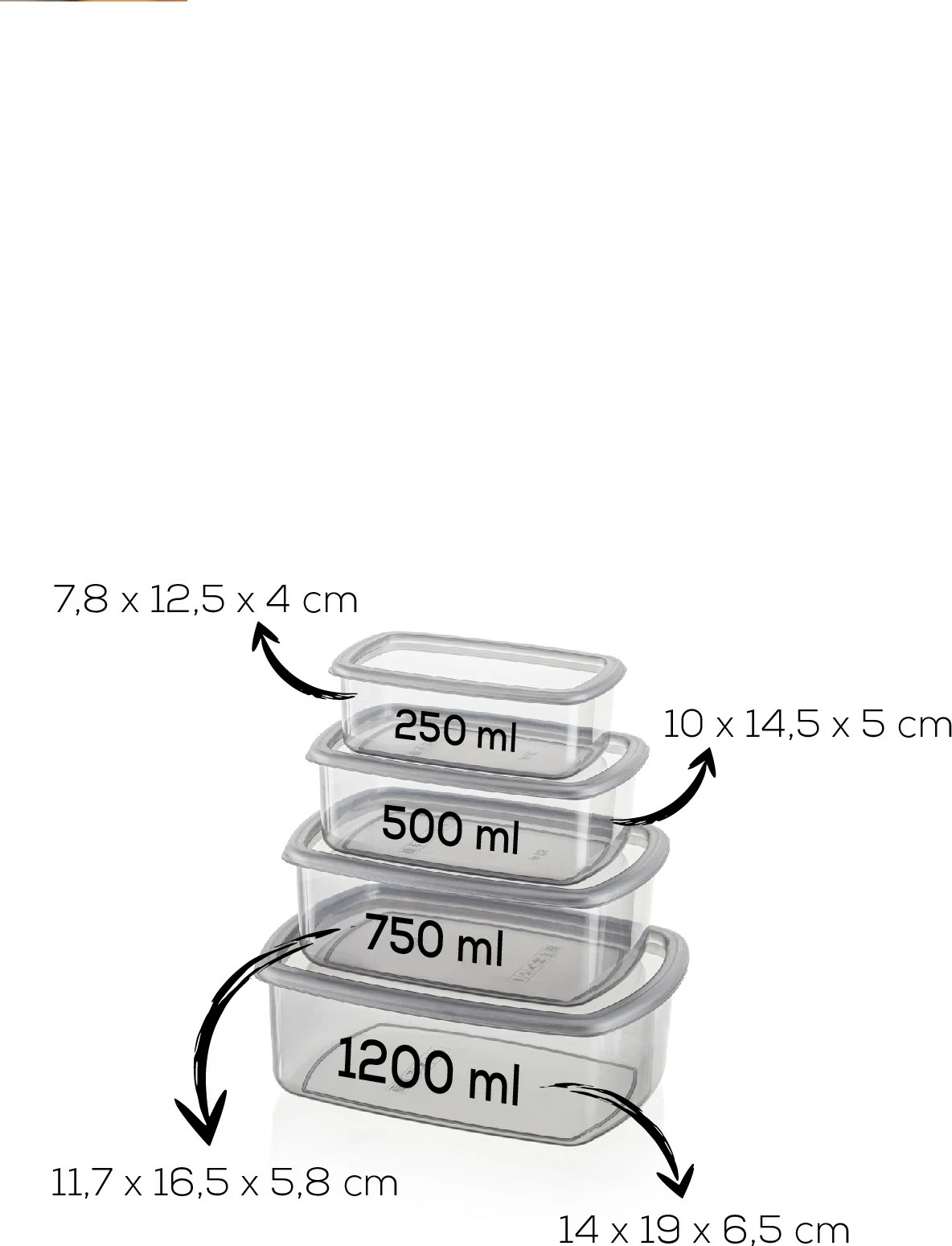Set kuti për ruajtje (12 copë), Hermia, SYBOX12LIKRSK, ngjyrë antracit
