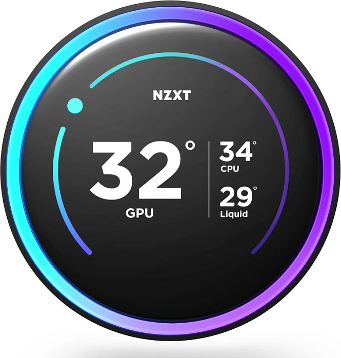 Ftohës uji AIO për CPU NZXT Kraken Elite V2 360, LCD Display, 3x120mm, i zi