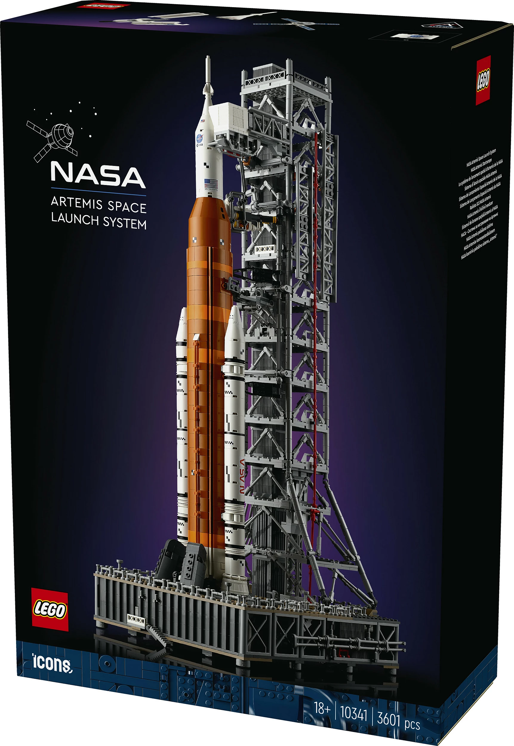 Set ndërtimi LEGO Icons NASA Artemis Space Launch System 10341, 3601 copë, multikolor