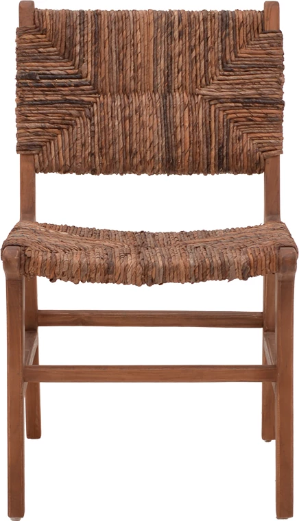 Karrige Refane, ngjyrë natyrale, dru teak dhe litar banane, 50x58x85cm