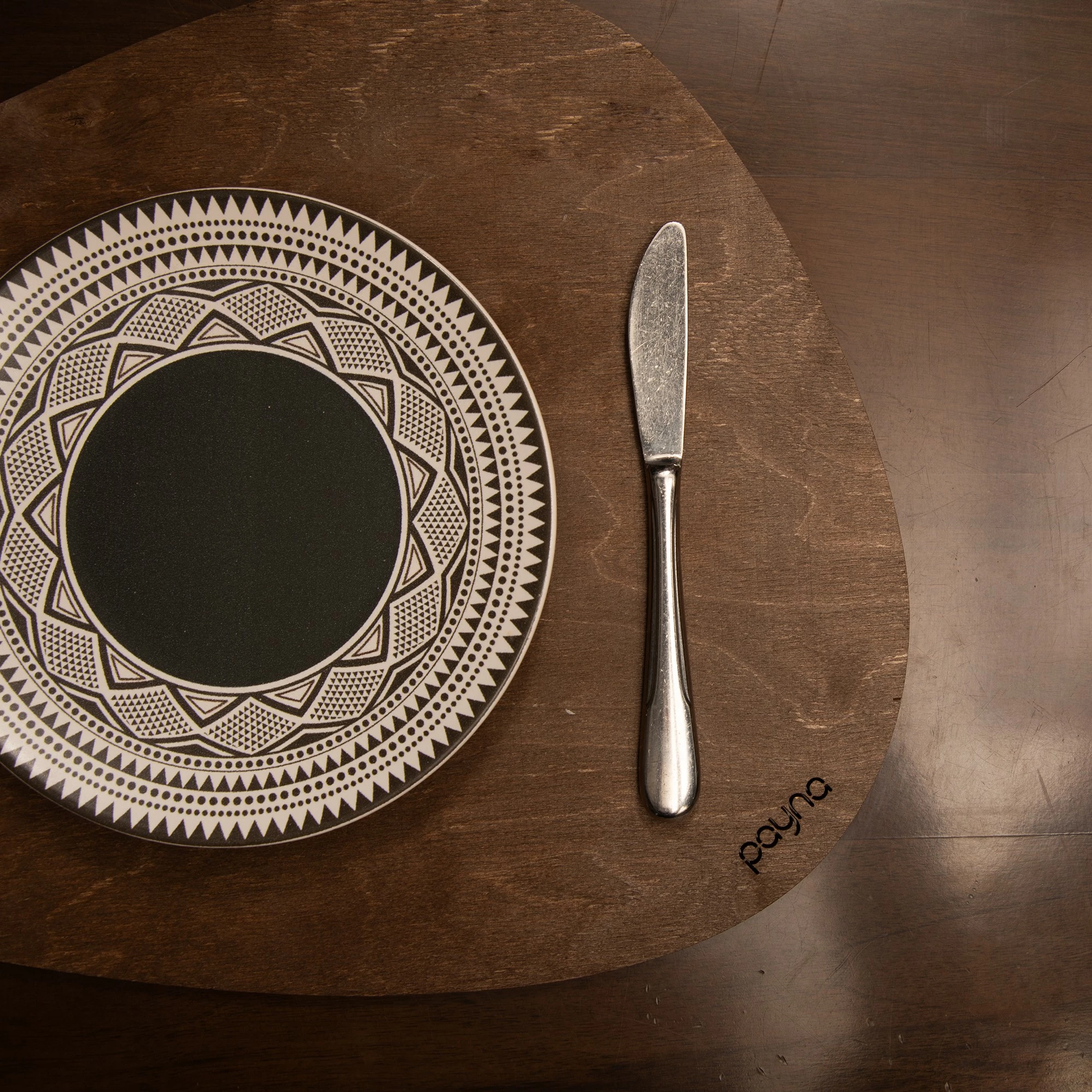 Set nënshkues druri për tavolinë (4 copë), Hermia Concept, dardhë - wenge