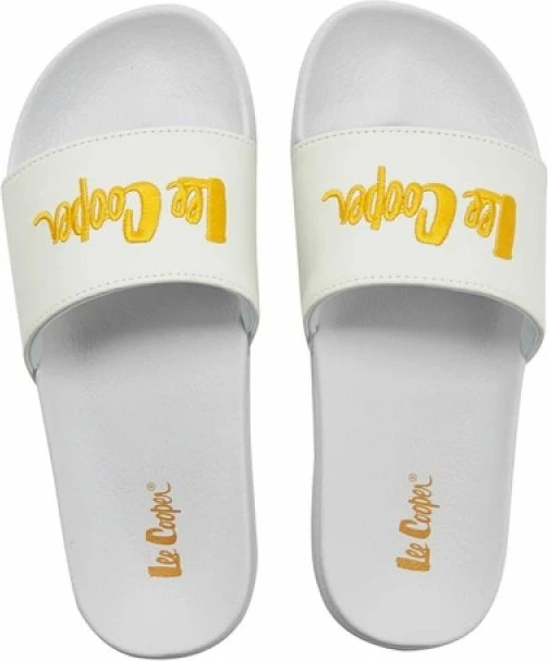 Papuqe femra Lee Cooper, të bardha/verdha