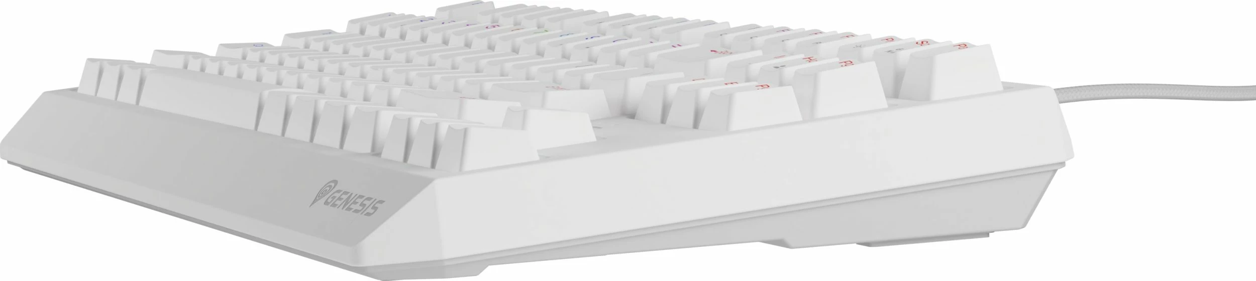 Tastierë gaming mekanike GENESIS Thor 230 TKL Wireless (NKG-2165), Outemu Red, RGB, USB/Bluetooth/2.4GHz, e bardhë