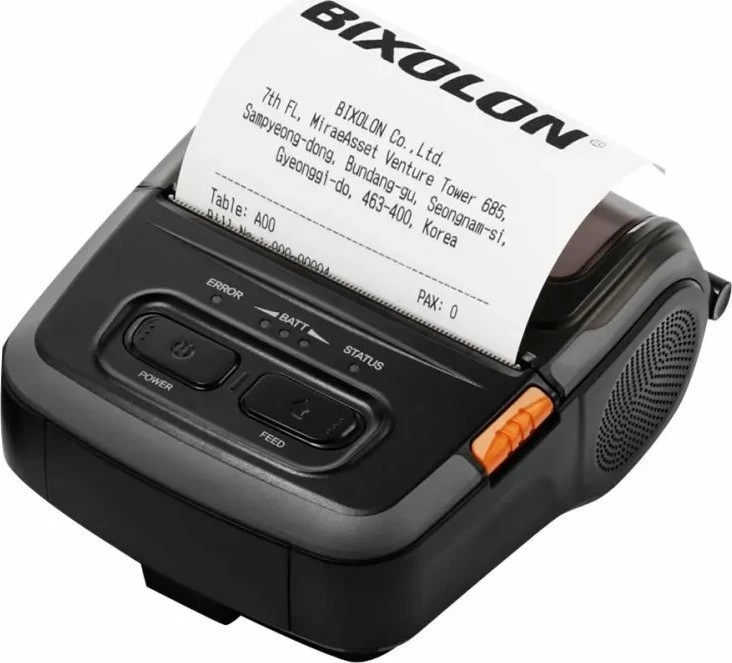 Printer termik mobil për etiketa Bixolon SPP-R310 3-inç, 203 dpi, Bluetooth 5.0/USB/Serial, gjerësi rrotulle 8 cm, i zi