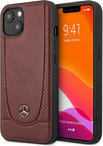 Mbështjellës Mercedes MEHCP15SARMRE për iPhone 15 6.1", lëkurë, Urban Line, kuq