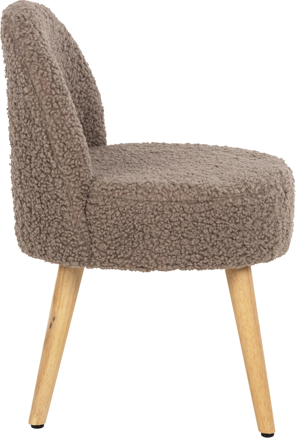 Karrige YASMINE FH8395.25 shpinë e ulët, pëlhurë boucle ngjyrë kafe e lehtë, 47x46x64.5H cm.