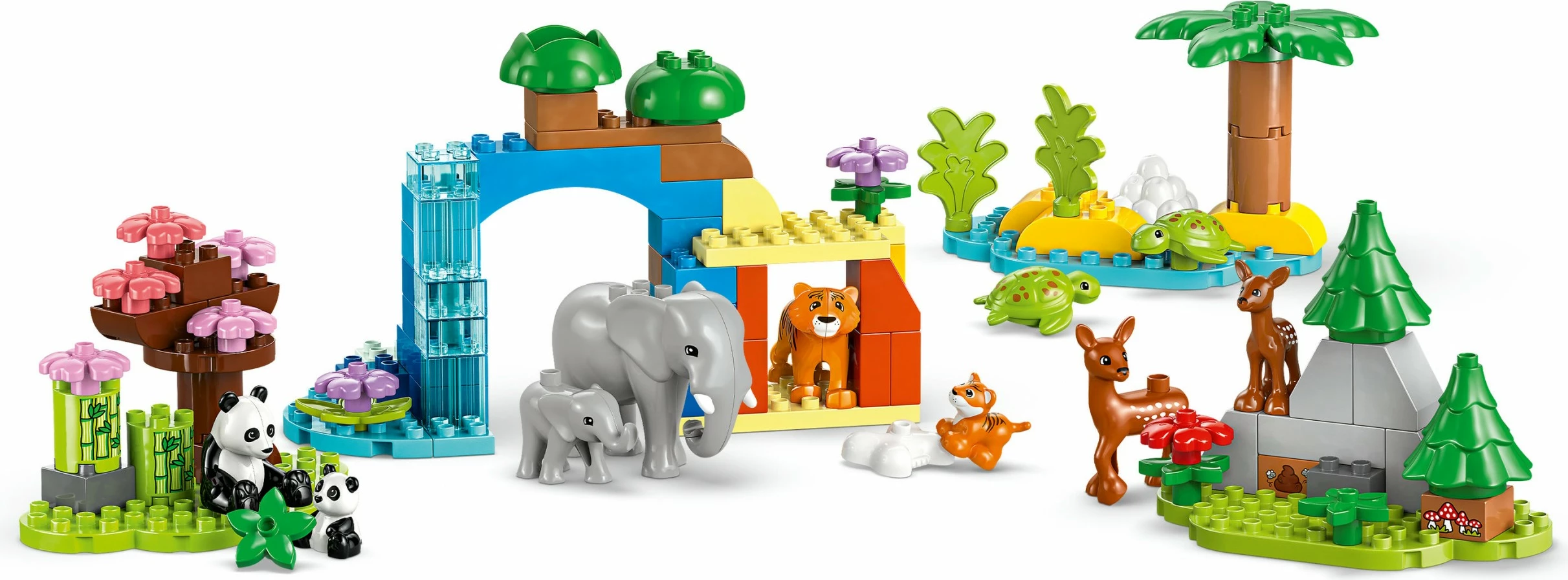Set lodrash LEGO DUPLO 10446 Wildtier-Familien 3-in-1, 92 pjesë, shumëngjyrësh