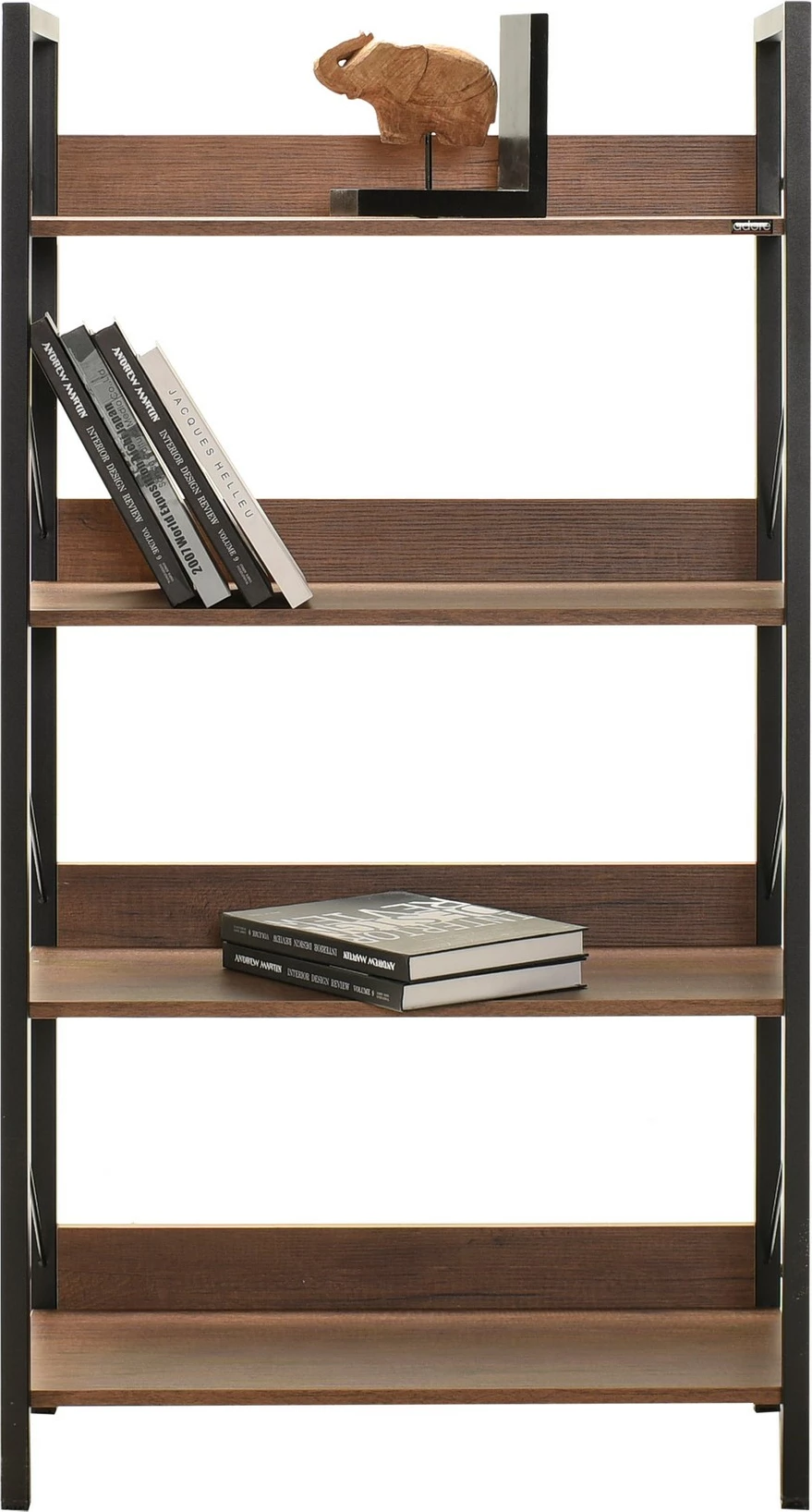 Raft librash Hanah Home, Ktp-840-Oo-1, ngjyrë arre, kornizë metalike
