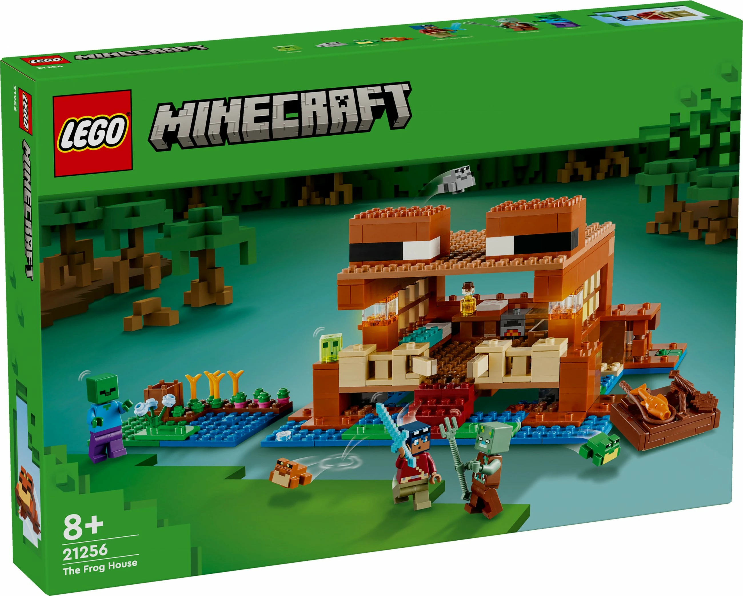 Set ndërtimi LEGO Minecraft 21256 The Frog House, 400 pjesë, shumëngjyrëshe
