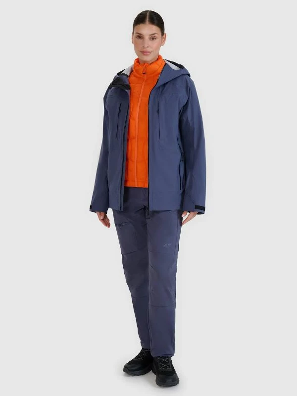 Jakne trekking për femra 4f, gri