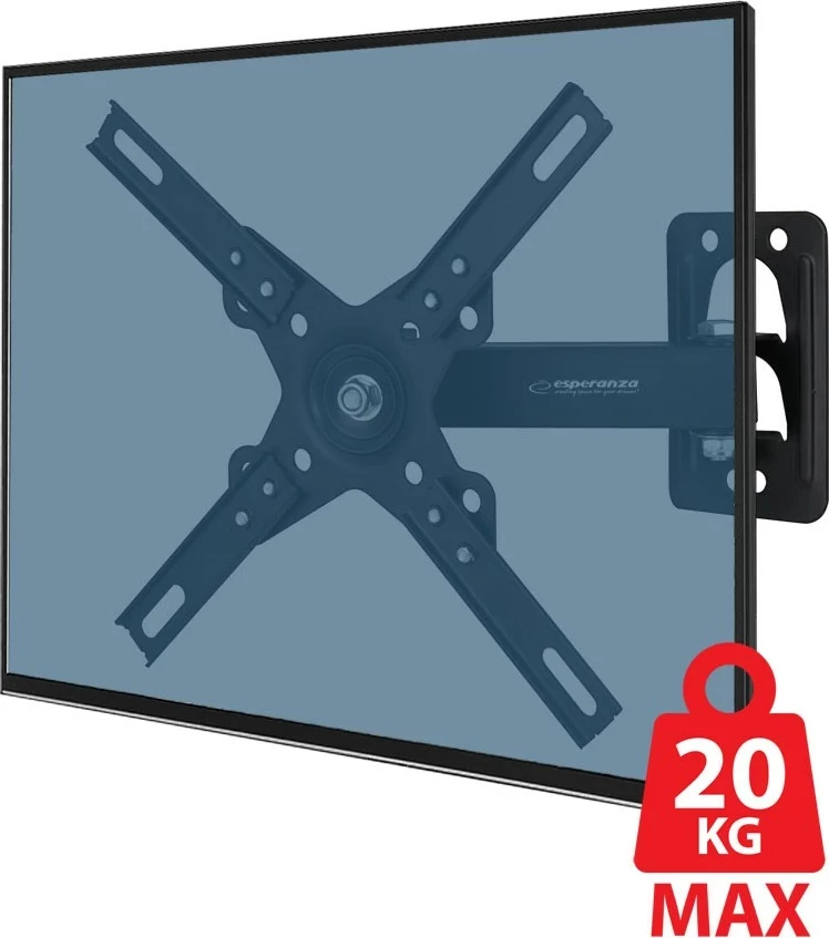 Mbajtëse për TV Esperanza ERW011, 12-50'', e zezë 