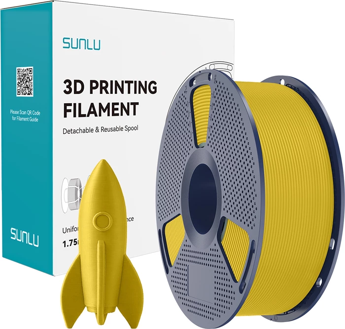 Filament PLA high-speed Sunlu PLA H-S Y 1.75mm, e verdhë