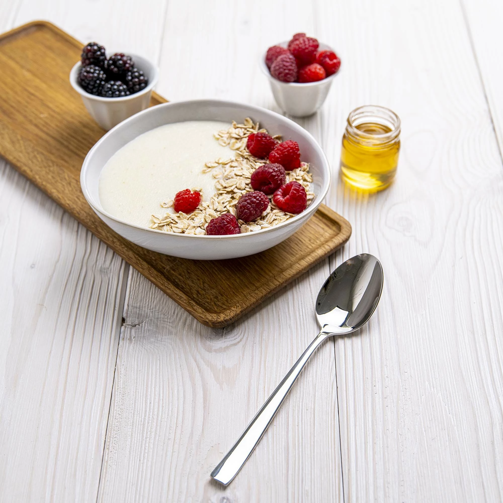 Lugë ëmbëlsire OVE Garda 184 mm, argjendtë, set 12 copë