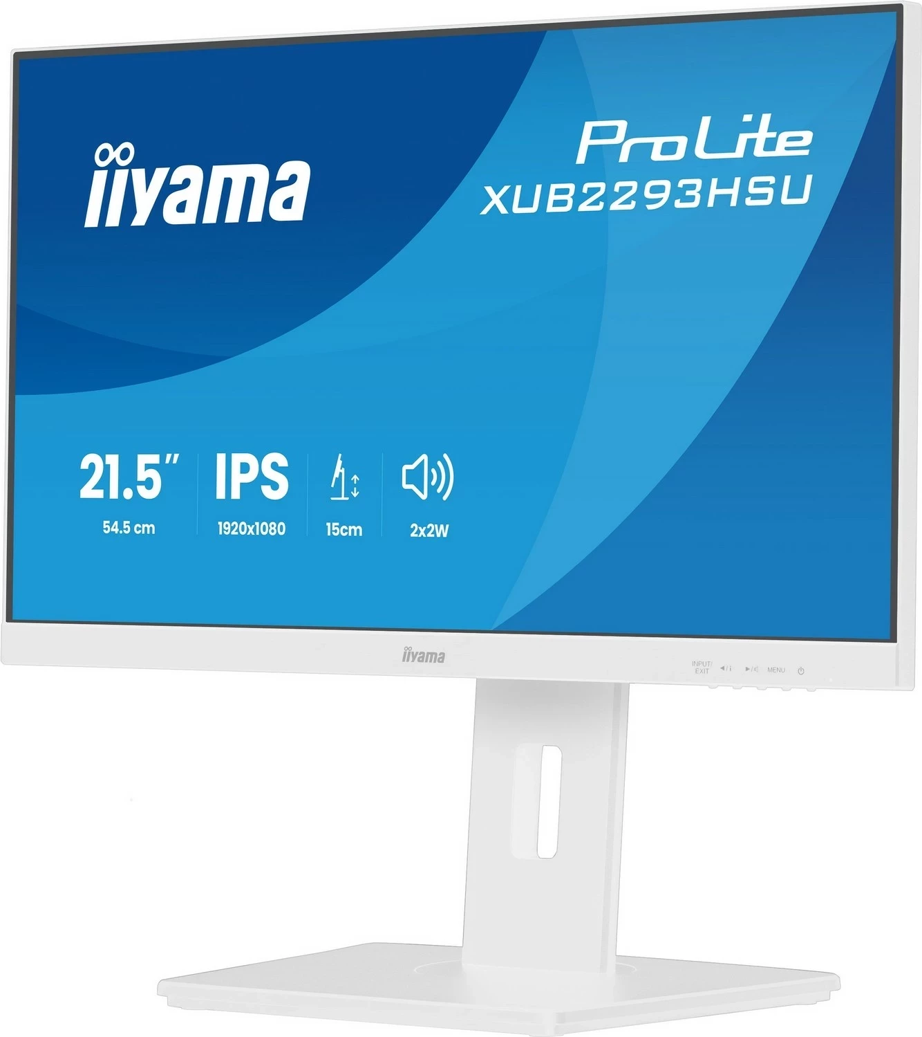 Monitor iiyama ProLite XUB2293HSU-W7, 21.5", Full HD, IPS, 100Hz, i bardhë