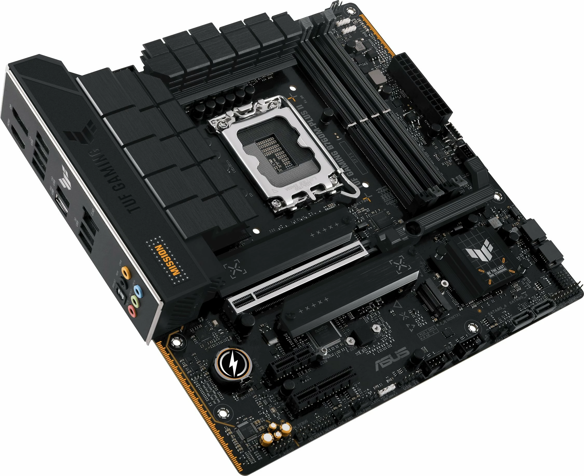Pllakë amë Asus TUF GAMING B760M-PLUS II Micro ATX, Intel B760, DDR5, PCIe 4.0, 2.5GbE