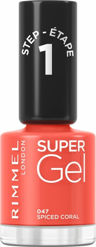 Llak për thonj për femra Rimmel Super Gel 047 Spiced Coral 12ml