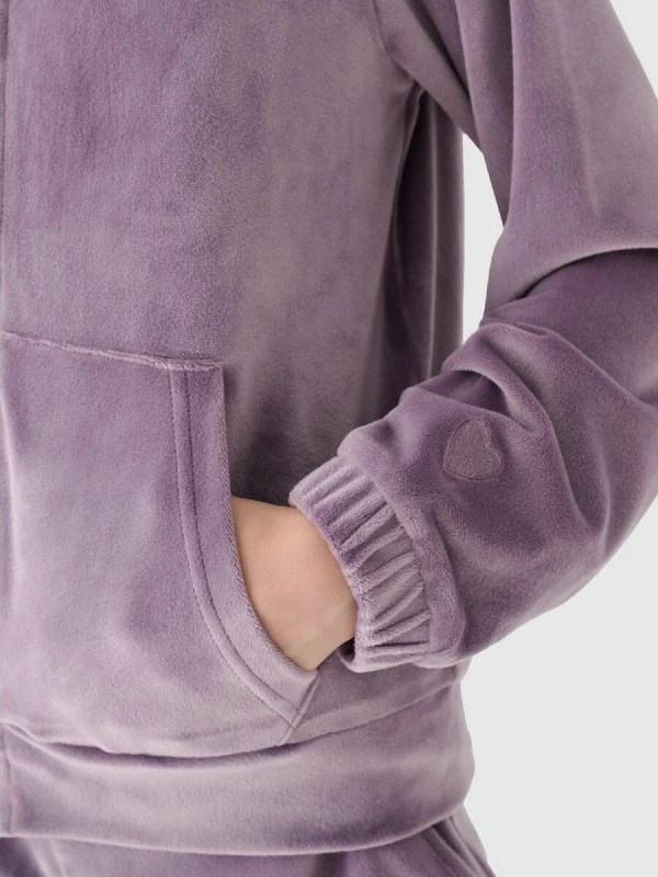 Duks me kapuç për vajza 4f, kadife