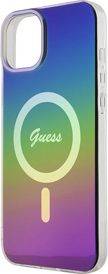 Mbështjellës Guess IML Iridescent MagSafe për iPhone 15 Plus / 14 Plus 6.7", multicolor