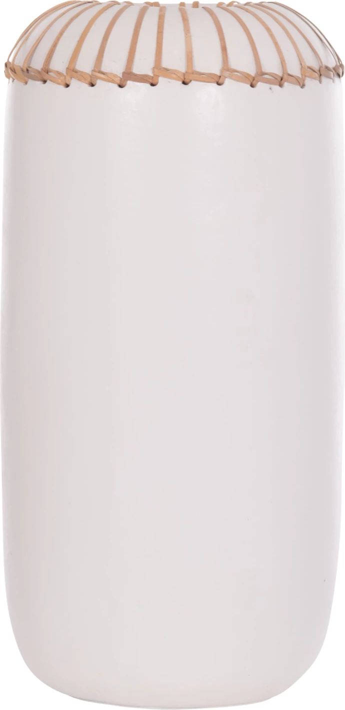 Vazo dekorative tavoline Lennox, terrakotë e bardhë, FH4675.02S, 18x33cm