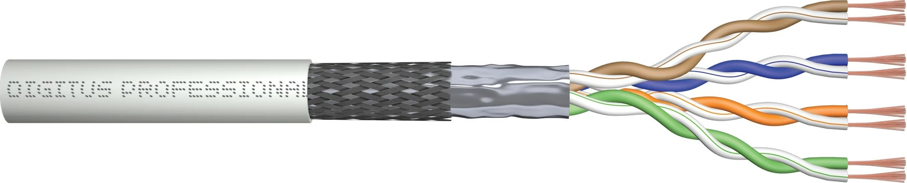 Kabëll rrjetit Digitus Cat5e SF/UTP 305m, ngjyrë gri