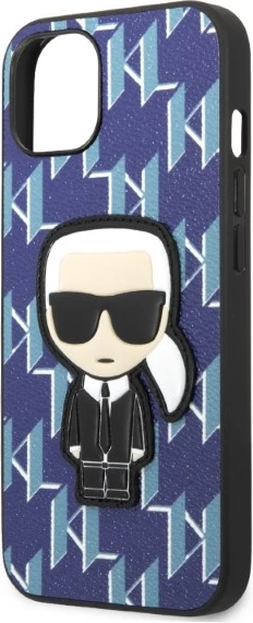 Mbështjellës Karl Lagerfeld Monogram Ikonik Patch për iPhone 13 mini, 5.4", kaltër
