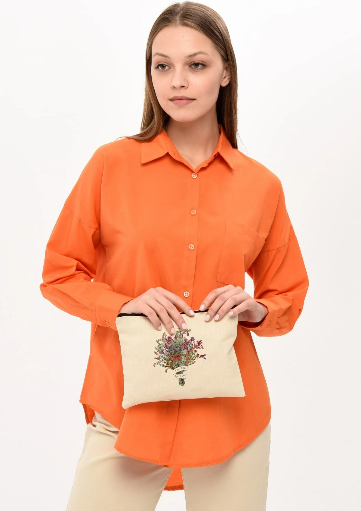 Çantë për make-up Zoozie Bags, krem, 25x18cm, 0745