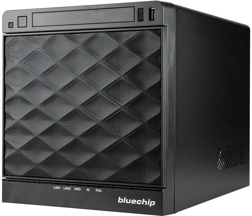 Server bluechip SERVERline T10302s Cube, Atom C3558, 16GB RAM, 960GB SSD, 4x Gigabit Ethernet, zi