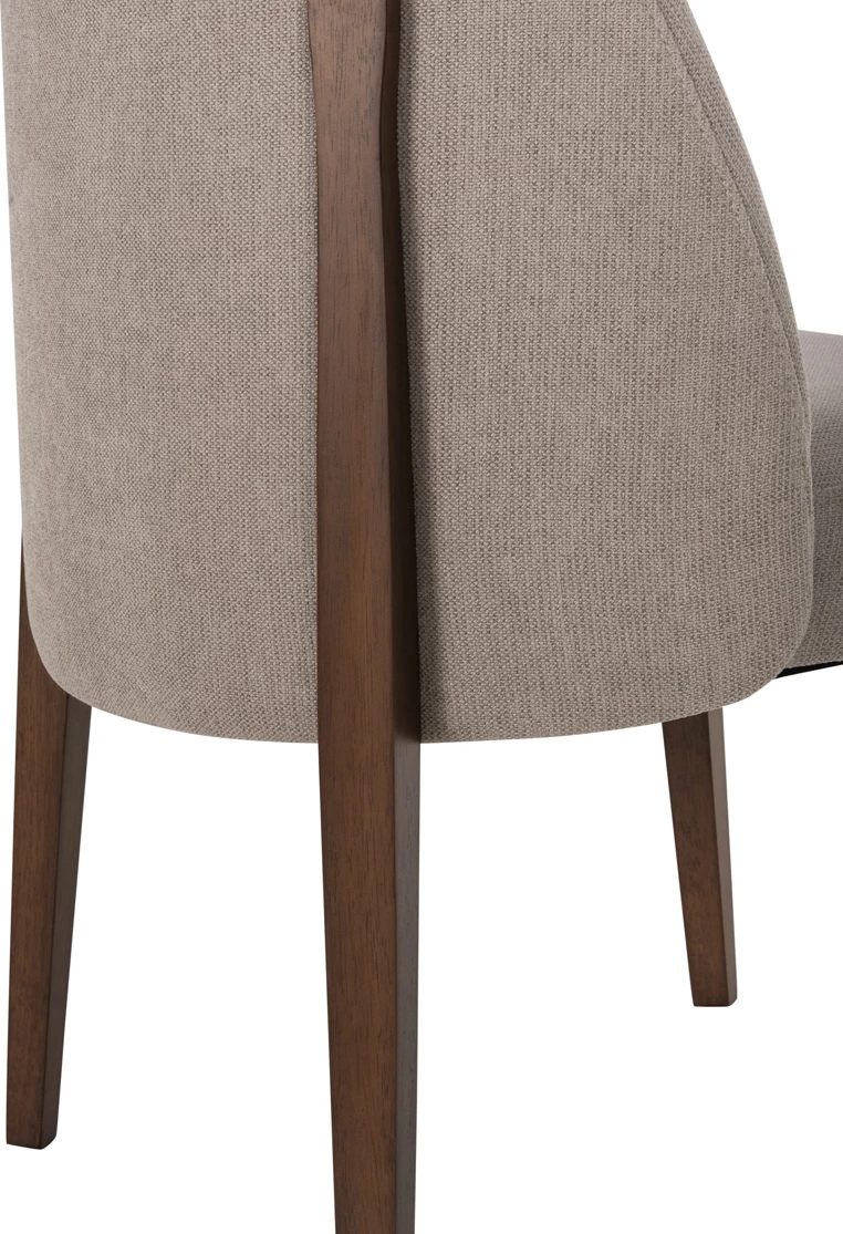 Karrige ngrënieje RAMMER FH9744.02 dru gome, ngjyrë arre, pëlhurë ecru, 57x55x86H cm., set prej 2 copë